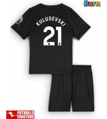 Tottenham Hotspur Dejan Kulusevski #21 Bortatröja Barn 2025-26 Kortärmad (+ Korta byxor)